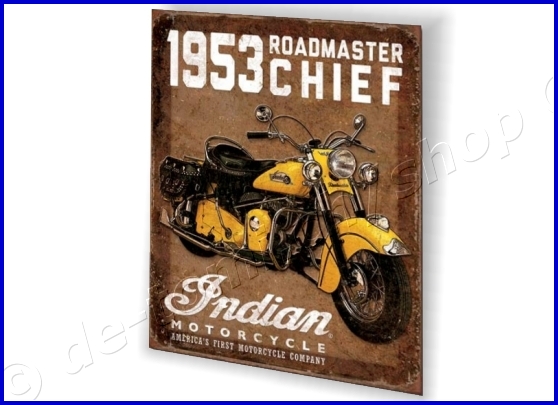 PLAQUE 1953 INDIAN ROADMASTER (30x40cm)